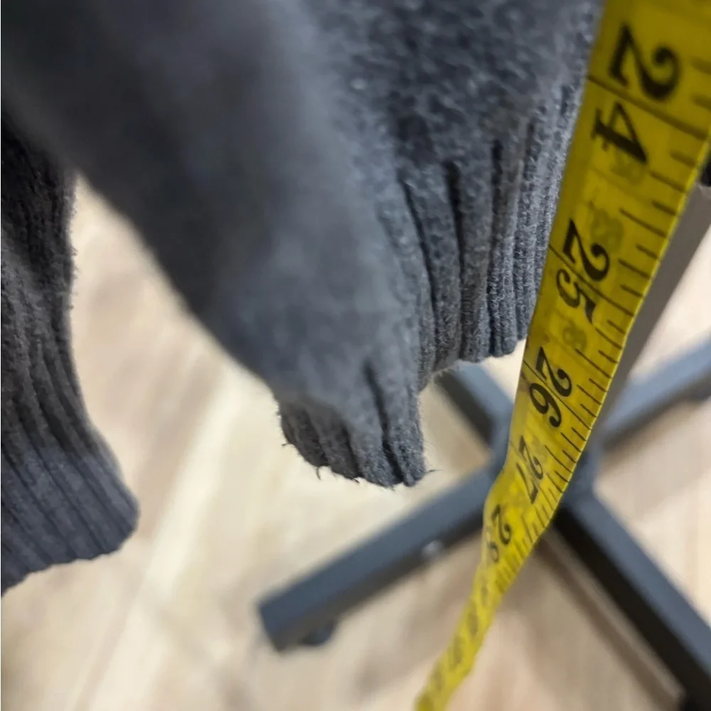 Men's Gray Full-Zip Sweater- M